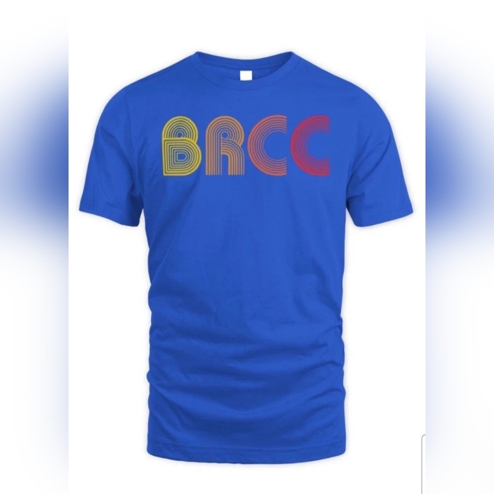 Black Rifle Coffee Company BRCC TShirt Retro Neon Logo Royal Blue Size Small New